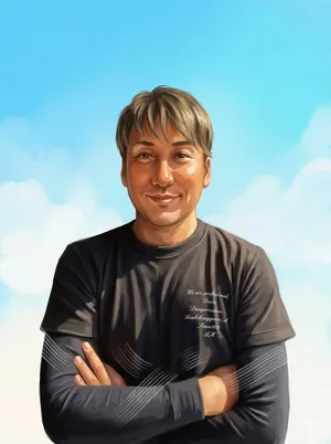 アサヒペイント代表 鶴見 剛。静岡の気候に合わせた丁寧な塗装を提案します。