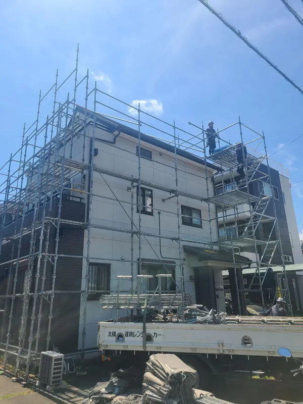 近鄰挨拶・足場仮設